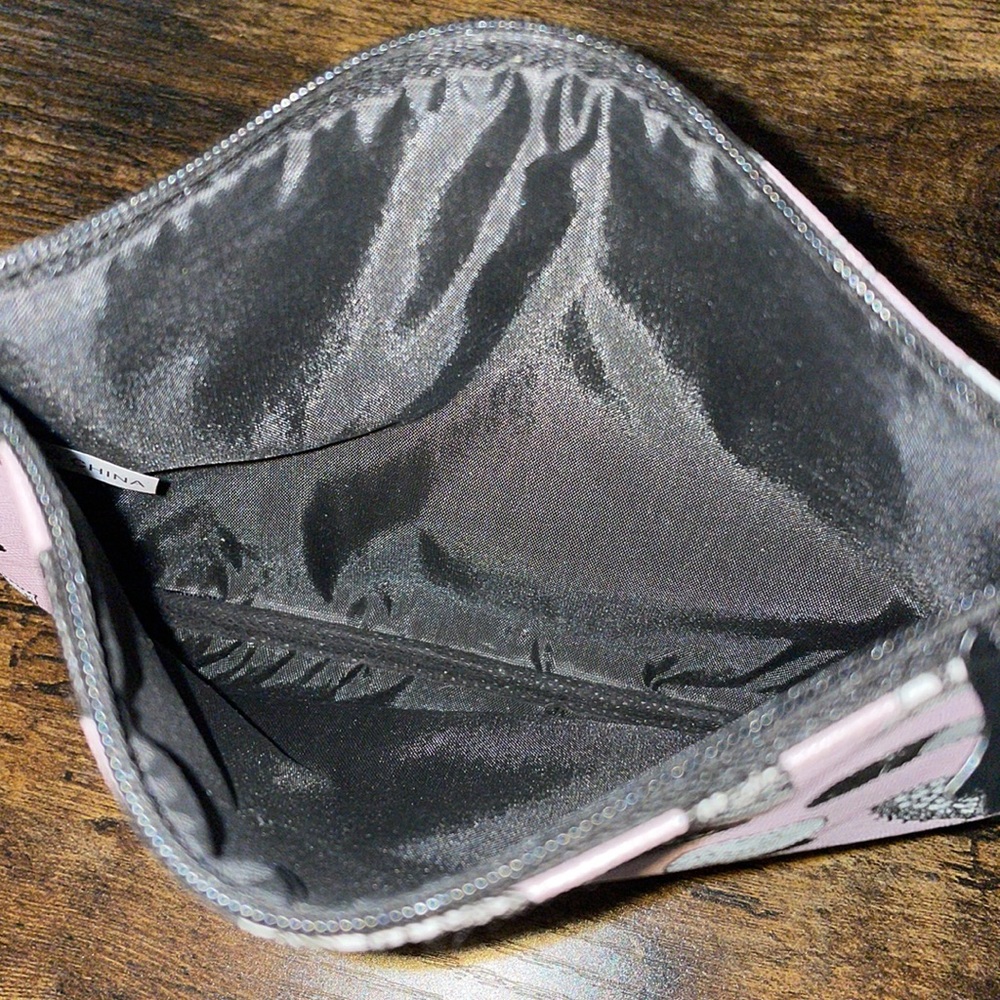 Ipsy‎ Cosmetic Case * 7" x 5" * Pink with black pattern HALLOWEEN - Picture 8 of 8